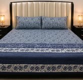 Crystal King Size Bed Sheet Set-3Pcs-Design-141